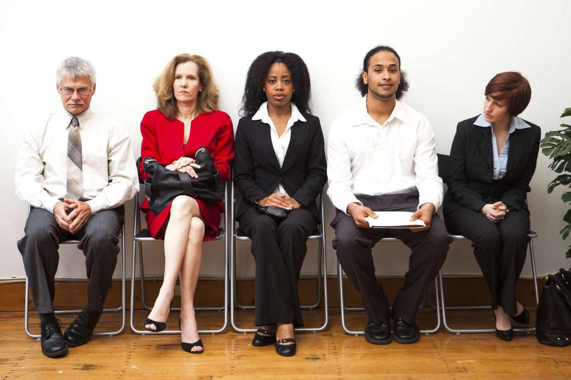 Room of job seekers