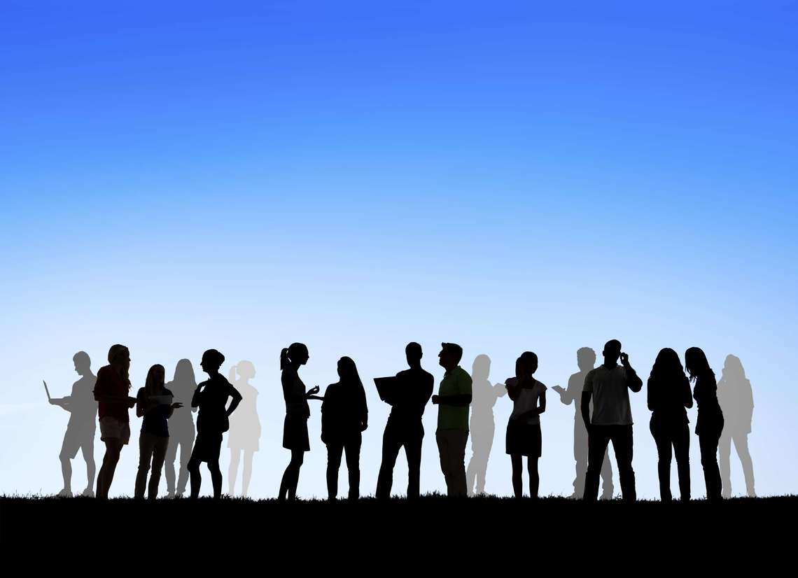 Workers silhouettes